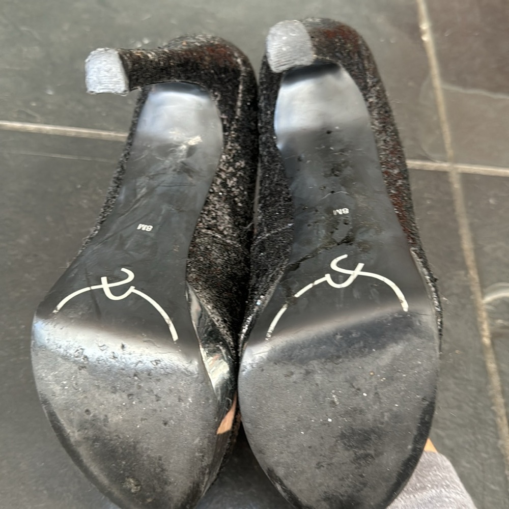 Joan and David platform heel sparkly shoes - Picture 4 of 5